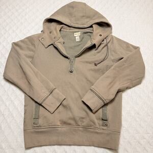 Vintage Hoodie Diesel Light Military Sport Wear Beige size M Cotton